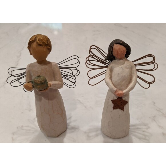 Willow Tree DEMDACO Lot of 2 Figures "Angel of Light" & "Angel of the Kitchen" - Picture 1 of 7